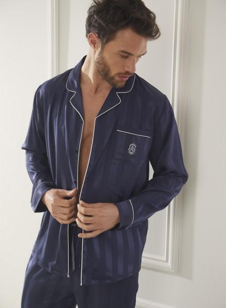 UNibelle Ensembles de Pyjama Homme Satin Hiver Manche Longue Vêtements de Nuit Chaud pour Toutes Les SaisonsHouse Suit S-XL